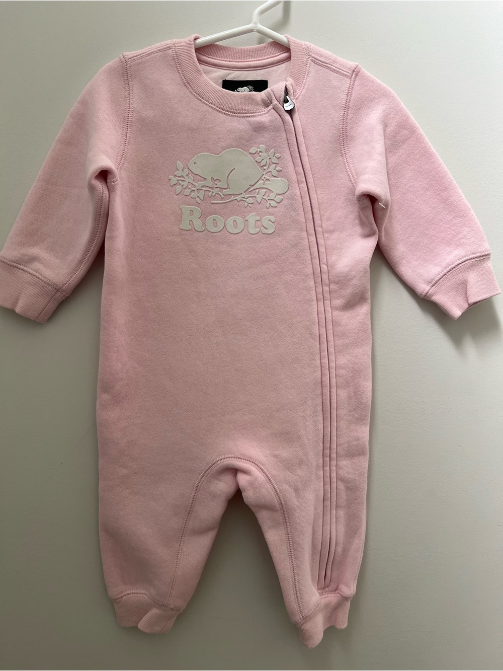 Roots Soft Pink Baby Warm One-Piece Romper